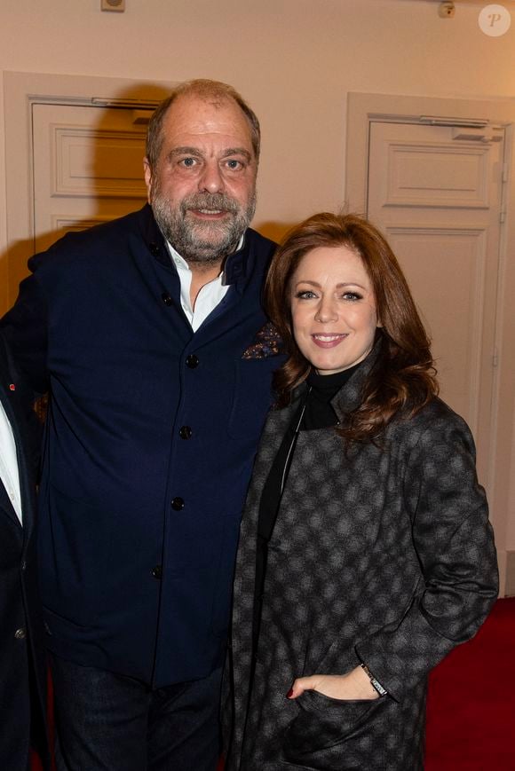 Exclusif -  Eric Dupond-Moretti et sa compagne Isabelle Boulay - Eric Dupond-Moretti à la barre au théâtre de la Madeleine à Paris le 22 janvier 2019. © Pierre Perusseau/Bestimage