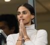 Tatiana Silva est enceinte de son premier enfant.

Tatiana Silva dans les tribunes lors du match de qualification pour l'Euro "France - Turquie" au Stade de France. Saint-Denis.
© Cyril Moreau/Bestimage