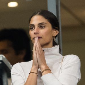 Tatiana Silva est enceinte de son premier enfant.

Tatiana Silva dans les tribunes lors du match de qualification pour l'Euro "France - Turquie" au Stade de France. Saint-Denis.
© Cyril Moreau/Bestimage