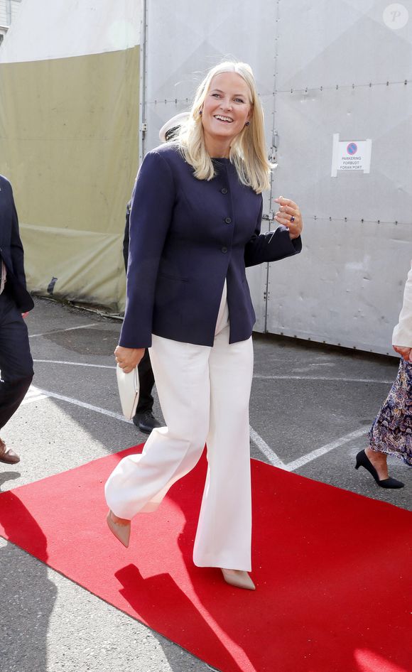 La princesse couronnée Mette-Marit au 90e anniversaire de Filmparken, à Oslo, Norvège, le 4 septembre 2025. © Gulliksrud Marius/Stella Pictures/ABACA