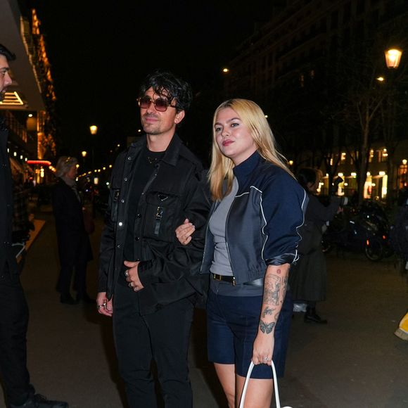 Florian Rossi et Louane arrivent à l'after party Miu Miu pendant la Semaine de la Mode Femme Automne/Hiver 2025/2026 à Paris le 11 mars 2025 à Paris, France.  Photo by Lucia Sabatelli / Bestimage