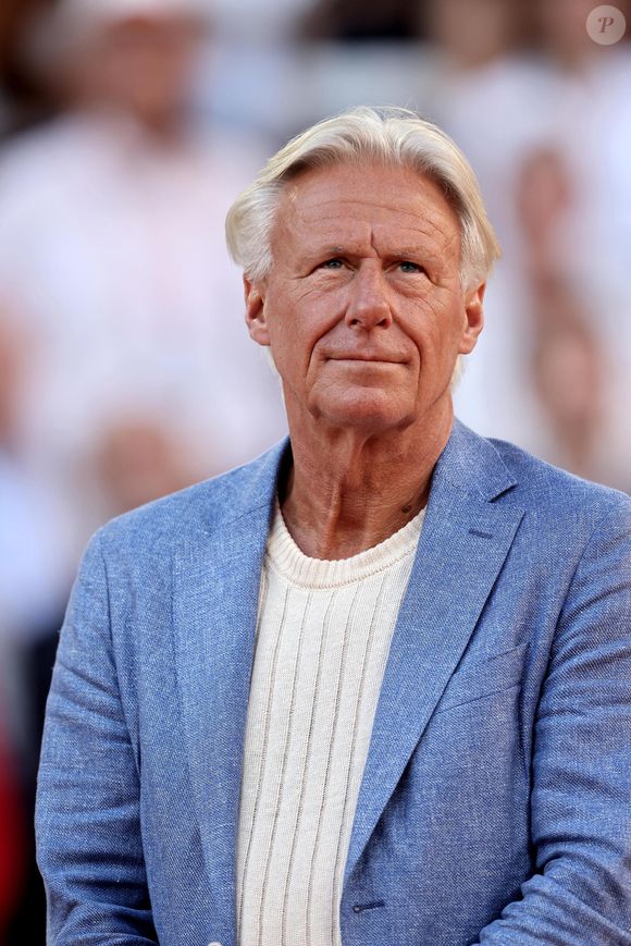 Björn Borg - Célébrités dans les tribunes de la finale homme des Internationaux de France de tennis de Roland Garros 2024 à Paris le 9 juin 2024. © Jacovides-Moreau/Bestimage