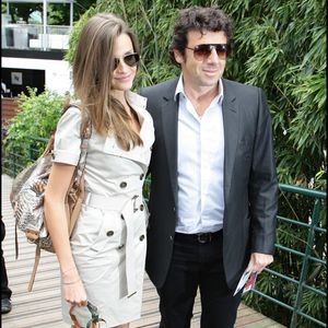 Patrick Bruel et Celine Bosquet - finales hommes du tournoi de Roland Garros 2009 - Internationaux de France - dimanche 7 juin. RINDOFF-JACOVIDES / BESTIMAGE