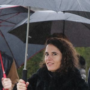 Mazarine Pingeot -  Le président de la république Francois Hollande à l'occasion du 20ème anniversaire de la mort de François Mitterrand au cimetière de Jarnac et ensuite à la maison d'enfance de l'ancien président à Jarnac, le 8 janvier 2016. © Patrick Bernard - Thibaud Moritz / Bestimage