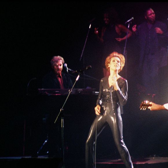 Céline Dion concert à Paris Bercy en 1995, duo avec Jean-Jacques Goldman. BERTRAND RINDOFF PETROFF / BESTIMAGE