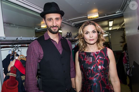 Exclusif - Arié Elmaleh et sa compagne Barbara Schulz - Backstage de l'enregistrement de l'émission "Tous au Lido pour le Sidaction", qui sera diffusée le 2 avril sur France 2, à Paris. Le 21 mars 2016 © Moreau-Jacovides / Bestimage