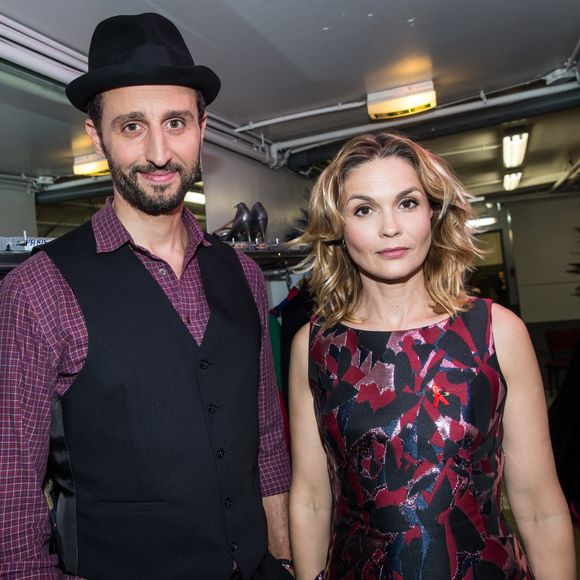 Exclusif - Arié Elmaleh et sa compagne Barbara Schulz - Backstage de l'enregistrement de l'émission "Tous au Lido pour le Sidaction", qui sera diffusée le 2 avril sur France 2, à Paris. Le 21 mars 2016 © Moreau-Jacovides / Bestimage