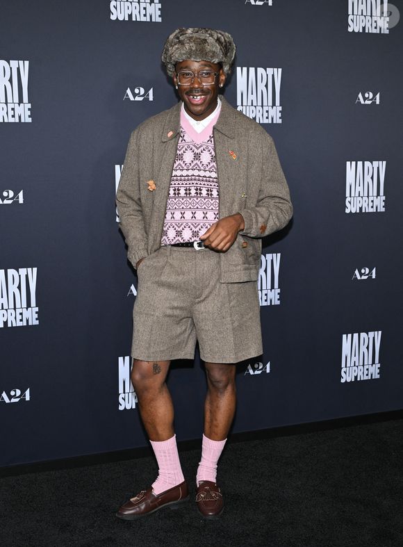 8 décembre 2025.
Projection de 'Marty Supreme' au Academy Theatre, Los Angeles, CA. USA
Ici, Tyler The Creator aka Tyler Okonma 

Photo : AGENCE / BESTIMAGE