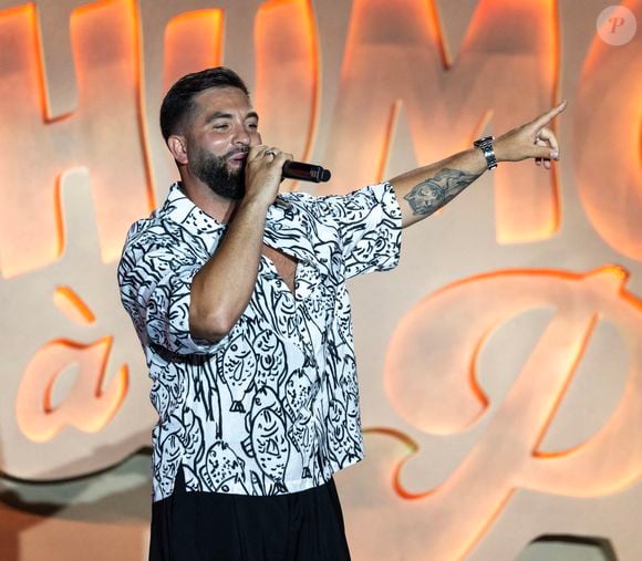 Exclusif - Kendji Girac - Enregistrement de l'émission "L'humour à la plage" pour la 2eme édition du festival de Juan les Pins à la pinède Gould le 27 juin 2025. © Bruno Bebert / Bestimage