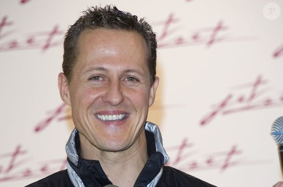 Michael Schumacher en conference de presse a Munich en Allemagne le 6 fevrier 2012. Michael Schumacher