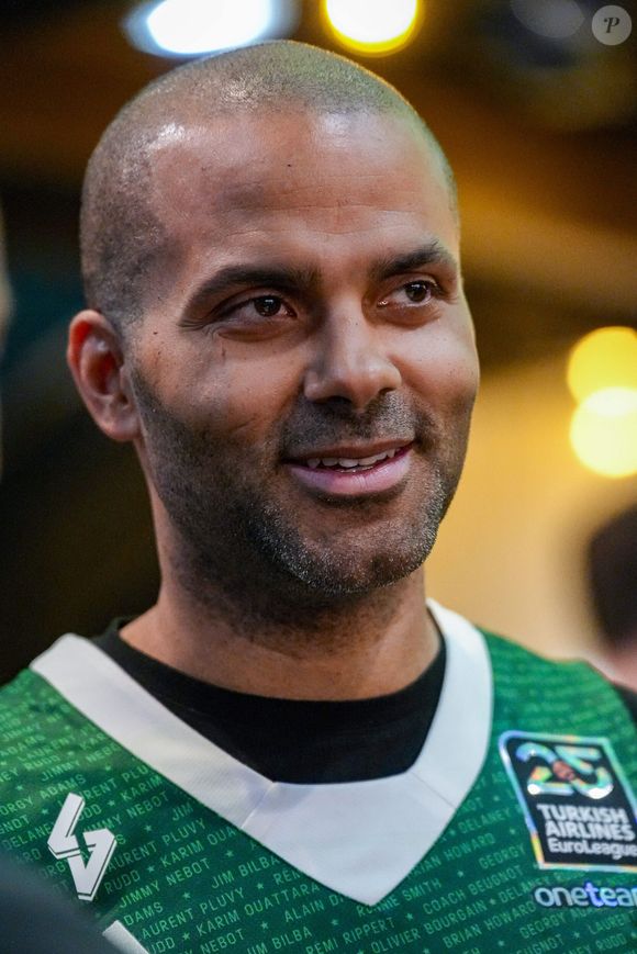 Tony Parker avant le match Lyon-Villeurbanne vs Zalgiris Kaunas, Turkish Airlines Euroleague à l'Astroballe de Villeurbanne, le 27 mars 2025. © Sandrine Thesillat / PsNewz / Bestimage