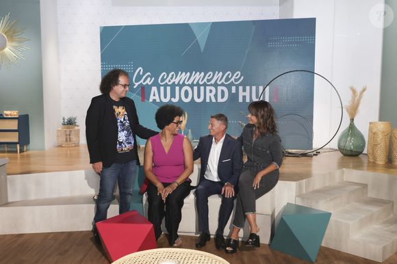 Exclusif - Laurent Karila, Amina Yamgnane, Marc Geiger, Faustine Bollaert - - La nouvelle saison de l'émission "ça commence aujourd'hui" sur France 2.

Paris le 1er septembre 2023.

© Jack Tribeca / Bestimage