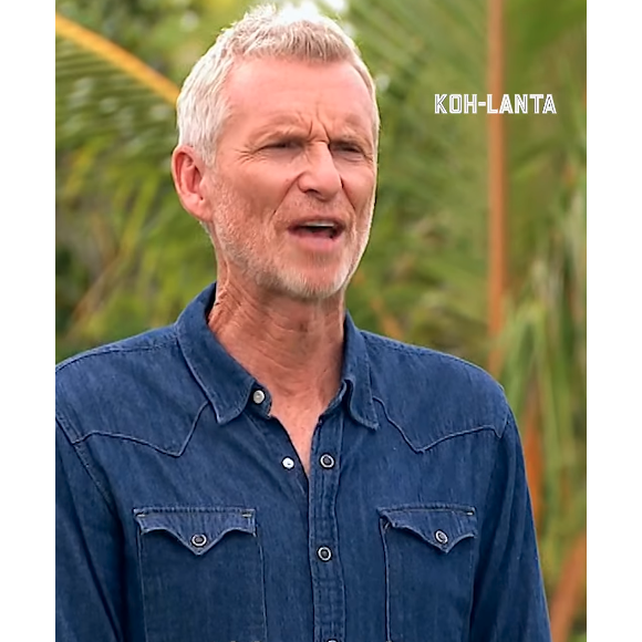 Denis Brogniart annonce à Jérôme Molas la bonne nouvelle : il est en finale de Koh-Lanta.