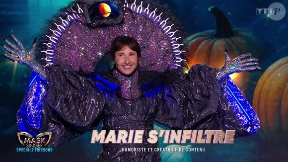 Les enquêteurs ont accueilli hier soir Marie S'infiltre à leurs côtés

Marie S'Infiltre dans la saison 8 de "Mask Singer". Capture d'écran TF1