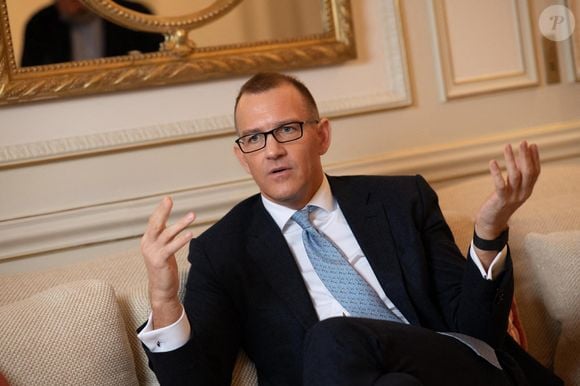 Photo datée du 27 avril 2023 de Daniel Kretinsky lors d'une interview à l'hôtel Meurice à Paris, France. Photo par Khanh Renaud via Le Point/ABACAPRESS.COM