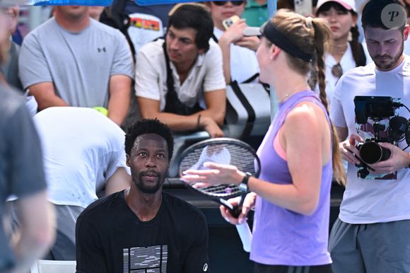 Gael Monfils (FRA) et sa femme Elina Svitolina (UKR) à l'entraînement de l'Open d'Australie 2025 au Melbourne Park à Melbourne, Australie, le 19 janvier 2025. Photo by Corinne Dubreuil/ABACAPRESS.COM