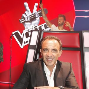 Nikos Aliagas lors d l’inauguration du tout nouvel espace dédié à l'émission de The Voice, la plus belle voix au musée Grévin à Paris, France, le 7 février 2017. © Christophe Aubert/Bestimage