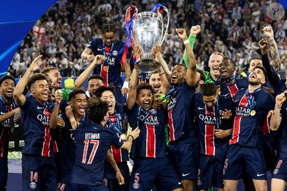 Le PSG remporte la Ligue Des Champions 2025, pour la première fois de son histoire, face à l'Inter Milan (5-0) à l'Allianz Arena de Munich, le 31 mai 2025.
© Cyril Moreau/Bestimage