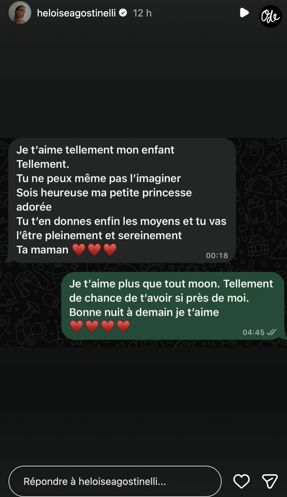 La jeune femme dévoile leurs derniers échanges par SMS ainsi qu'une longue lettre adressée à sa maman, accompagnés de nombreux souvenirs en famille.