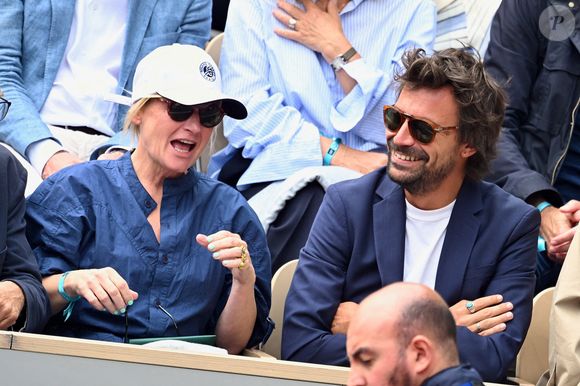 Anne-Élisabeth Lemoine et Bertrand Chameroy sont vus dans les gradins de Roland Garros le 07 juin 2025 à Paris, France. Photo by ABACAPRESS.COM