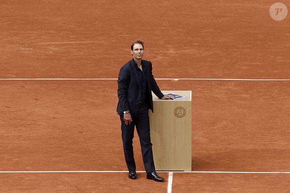 Cérémonie d'hommage pour Rafael Nadal le 25 mai 2025 à Roland Garros. © Cyril Moreau-Dominique Jacovides / Bestimage