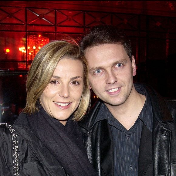 © Serge Arnal/ABACA.  ; Paris-France, 22/1/2003. Laurence Ferrari et son mari Thomas Hugues assistent au gala 'Ensemble contre le Sida' présidé par Jean-Paul Gaultier et Ines de la Fressange.