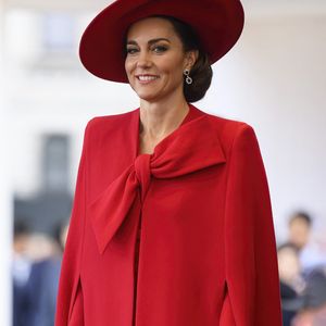 Elle réapparaît toutefois à l'agenda royal...

Catherine (Kate) Middleton, princesse de Galles - Cérémonie de bienvenue du président de la Corée du Sud et de sa femme à Horse Guards Parade à Londres, le 21 novembre 2023.
