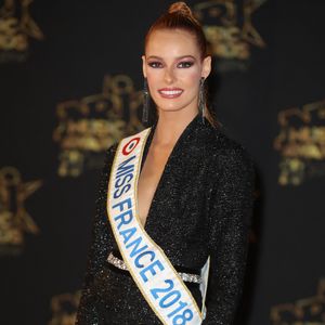 NRJ Music Awards 2018 Red Carpet, au Palais des Festival de Cannes, dans le sud de la France. Miss France 2018 Maeva Coucke. 10 novembre 2018. Photo par ShootPix/ABACAPRESS.COM