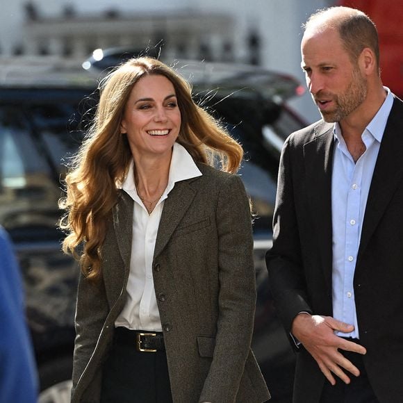 Le Prince et la Princesse de Galles lors de leur visite des jardins nouvellement transformés du Natural History Museum à Londres, et rencontrent des enfants et des jeunes qui participent à des programmes d'apprentissage qui les mettent en contact avec la nature et stimulent la biodiversité dans les zones urbaines le jeudi 4 septembre 2025. Photo par Eddie Mulholland/Daily Telegraph/PA Wire/ABACAPRESS.COM