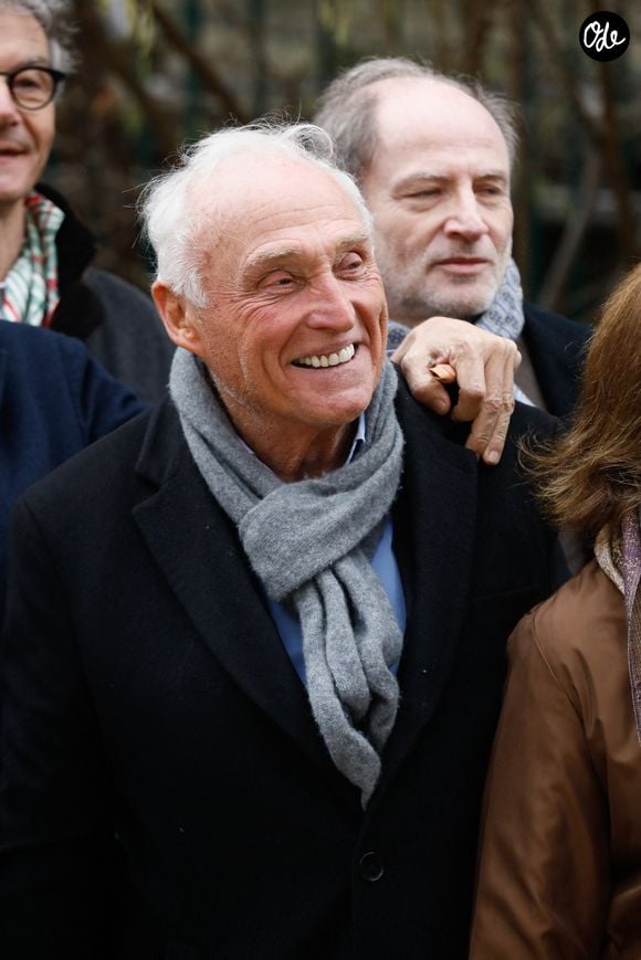 Jean-Marc Sylvestre - Sorties des obsèques de Philippe Tesson en l'église Saint-Germain des-Prés à Paris le 10 février 2023.
© Christophe Clovis / Bestimage