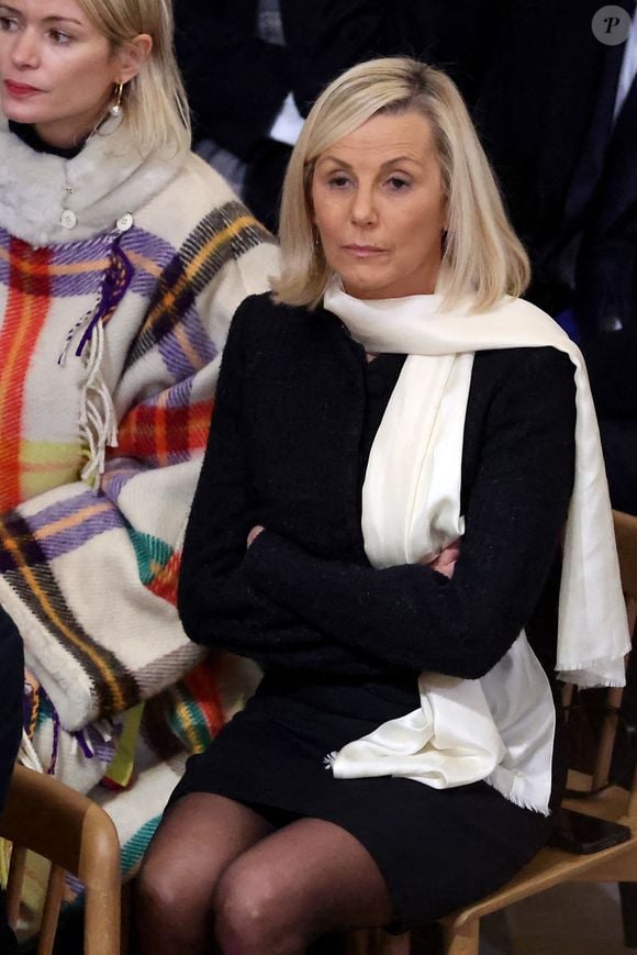 Jean-Charles de Castelbajac, sa femme Pauline de Drouas, Laurence Ferrari, José Pietroboni, chef du protocole - Cérémonie de réouverture de la cathédrale Notre-Dame de Paris, le 7 décembre 2024. 
© Dominique Jacovides / Bestimage