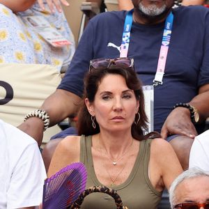 Zinedine Zidane avec sa femme Véronique et son fils Théo - Célébrités assistent à la victoire de Rafael Nadal et Carlos Alcaraz face à T. Griekspoor et W. Koolhof lors des Jeux Olympiques de Paris2024 (JO) le 30 juillet 2024. © Jacovides-Perusseau/Bestimage
