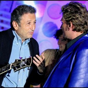 Vivement Dimanche, Michel Drucker et Johnny Hallyday.
Guillaume Gaffiot/Bestimage