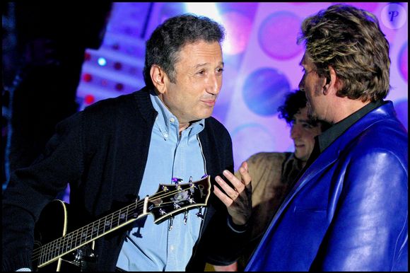 Vivement Dimanche, Michel Drucker et Johnny Hallyday.
Guillaume Gaffiot/Bestimage
