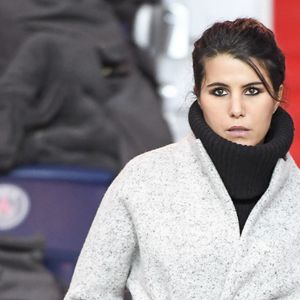 Karine Ferri - Karine Ferri encourage son compagnon Yoann Gourcuff lors du match Psg-Rennes au Parc des Princes à Paris le 6 novembre 2016.  (victoire 4-0 du Psg)  © Pierre Perusseau/Bestimage