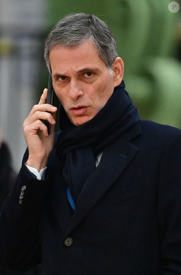 Rodolphe Saadé, PDG de CMA-CGM arrive pour le deuxième jour du sommet pour l'action sur l'intelligence artificielle (IA) au Grand Palais à Paris, France, le 11 février 2025. © Christian Liewig/Bestimage