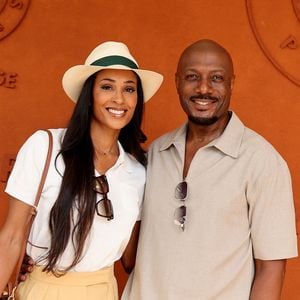 Harry Roselmack et sa compagne Jennifer Galap au photocall du village lors des Internationaux de France de Tennis de Roland Garros 2026, à Paris, France, le 30 mai 2026. © Dominique Jacovides/Bestimage