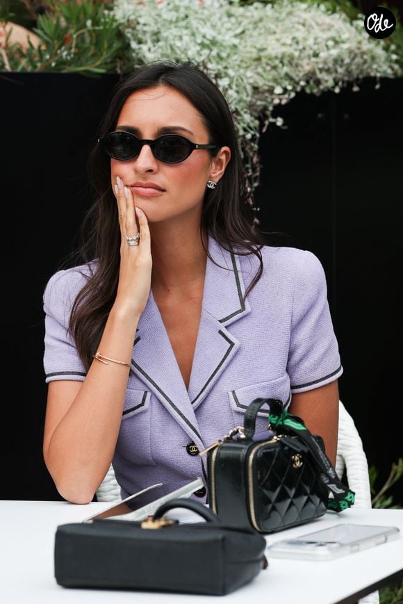 Alexandra Saint Mleux, la femme de Charles LeClerc lors des qualifications du Grand prix d'Australie au Albert Park à Melbourne, Australie (Credit Image : © Chris Putnam/ZUMA Press Wire / Bestimage)
