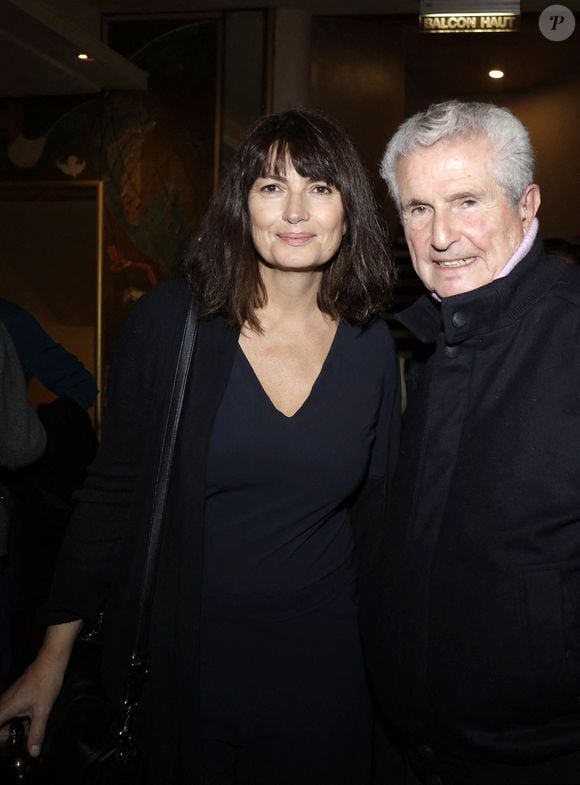 Exclusif - Claude Lelouch et sa femme Valérie Perrin lors de la soirée d'hommage au compositeur Francis Lai au Grand Rex à Paris le 5 novembre 2021. © Cédric Perrin / Bestimage