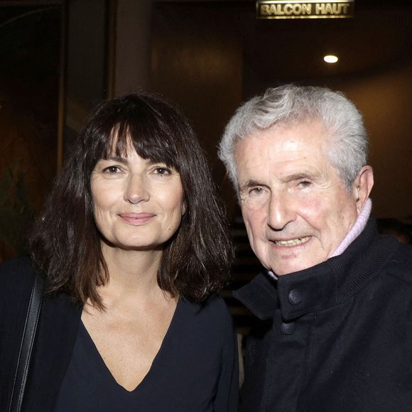 Exclusif - Claude Lelouch et sa femme Valérie Perrin lors de la soirée d'hommage au compositeur Francis Lai au Grand Rex à Paris le 5 novembre 2021. © Cédric Perrin / Bestimage