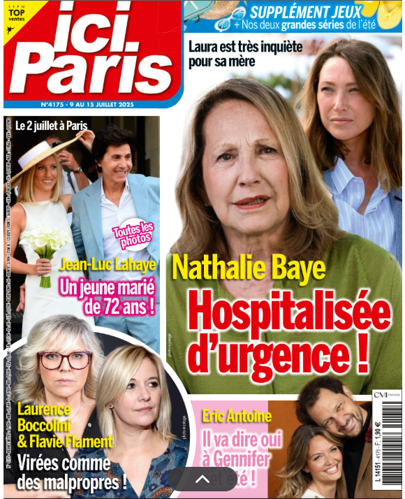 Couverture de "Ici Paris" du 9 juillet 2025.