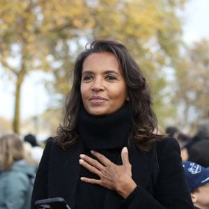 Karine Le Marchand lors d'une marche contre l'antisémitisme à Paris, le 12 novembre 2023 © Stéphane Lemouton / Bestimage