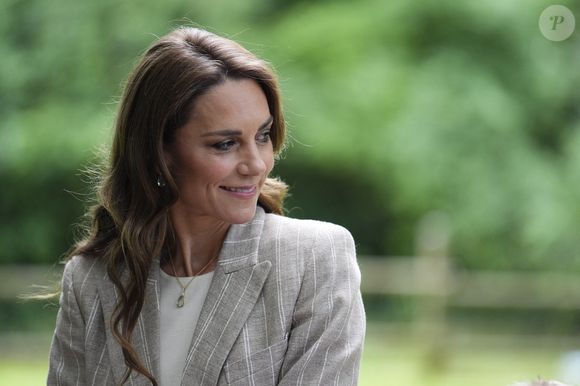 Catherine (Kate) Middleton, princesse de Galles, visite l'école maternelle Salvador Allende à Reggio Emilia (Italie), lors de son voyage consacré à la petite enfance, le 14 mai 2026.
© GOFF / Bestimage