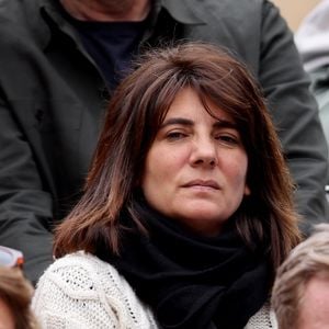 Estelle Denis dans les tribunes des Internationaux de France de tennis de Roland Garros 2024 à Paris, France, le 2 juin 2024. © Jacovides-Moreau/Bestimage