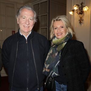 Exclusif - William Leymergie et sa compagne Sophie Davant - 50ème de la pièce "Lyly" avec M. Bernier et F. Perrin au théâtre de Paris le 27 mars 2025. © Coadic Guirec/Bestimage