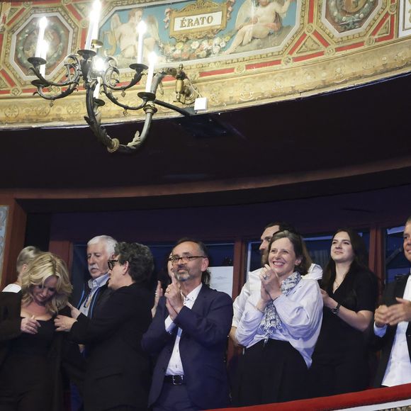 Exclusif - Yulia Harfouch, Adriana Karembeu et son compagnon Marc Lavoine, Robert Ménard et sa femme Emmanuelle, Walid Harfouchet sa femme - Concerto pour la paix de Omar Harfouch au théâtre de Béziers le 8 mai 2025 © Jack Tribeca / Bestimage