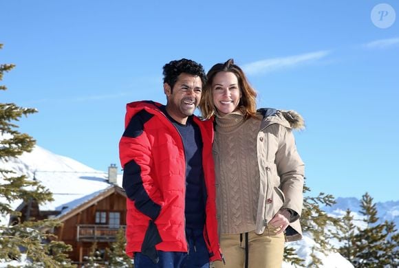 Jamel Debbouze et sa femme Mélissa Theuriau au 20ème festival du film de comédie de l'Alpe d'Huez le 20 janvier 2017. © Dominique Jacovides / Bestimage