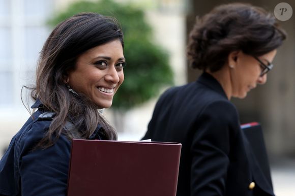 La porte-parole du gouvernement Prisca Thévenot, ministre du renouvellement démocratique et Rachida Dati, ministre de la culture à la sortie du conseil des ministres, au palais présidentiel de l'Elysée à Paris, France, le 31 mai 2024. © Stéphane Lemouton/Bestimage