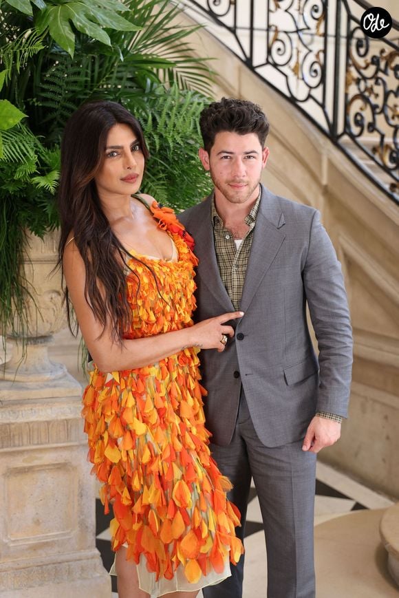 Priyanka Chopra Jonas et son mari Nick Jonas au photocall du défilé de mode DIOR Collection Haute Couture Automne/Hiver 2026-2027 lors de la Fashion Week de Paris (PFW) au musée Rodin, à Paris, France, le 6 juillet 2026. © Denis Guignebourg/Bestimage