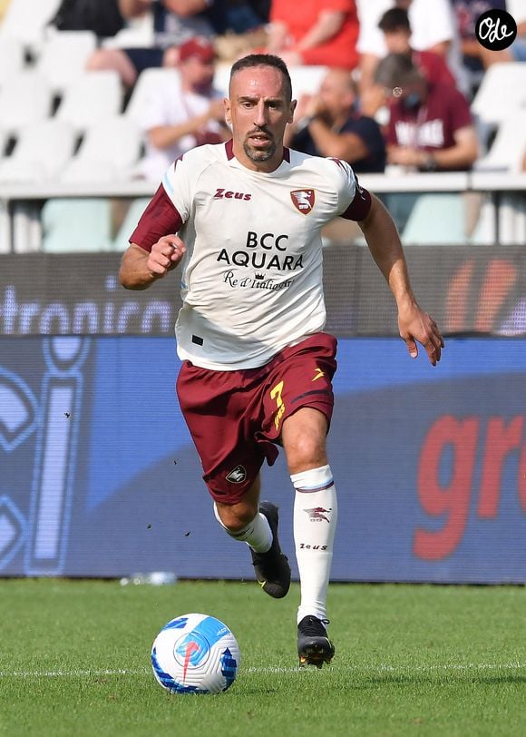 Franck Ribéry fait sa première apparition sous le maillot de la Salernitana lors du match de Serie A l'opposant au Torino au stade Olympique de Turin, Italie, le 12 septembre 2021. © Reporter Torino/LPS/Zuma Press/Bestimage